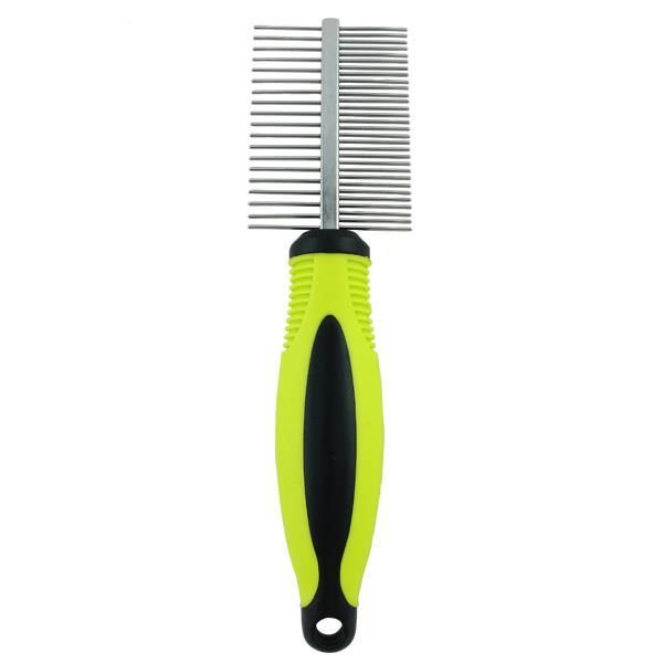 DOUBLE COMB STEEL W5.2*L21CM DARK GREY&FLUORSCENTNobleza