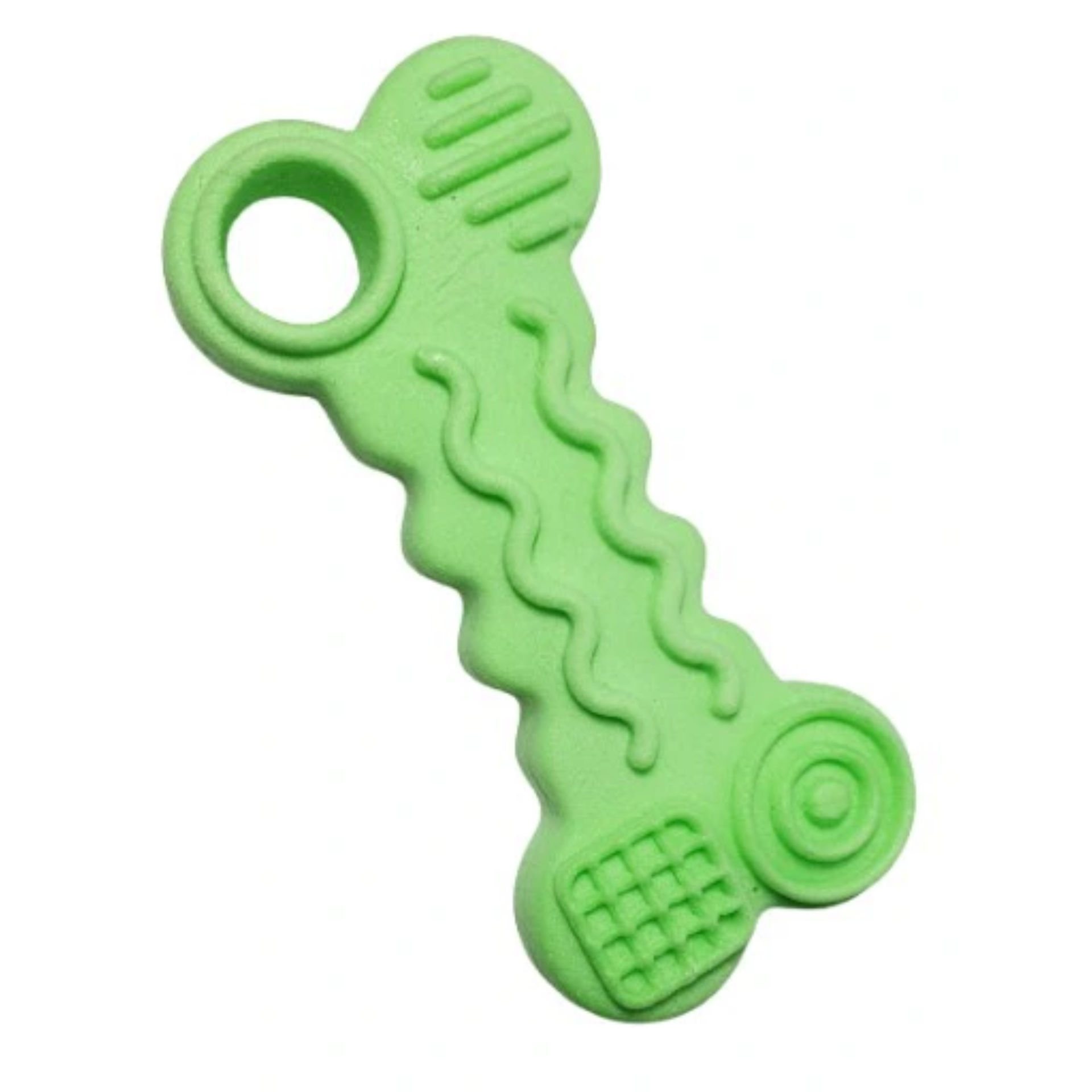 TPR FOAM TOY CURVE BONE L9.5*W4.4*H1.5CM PINK/GREENobleza