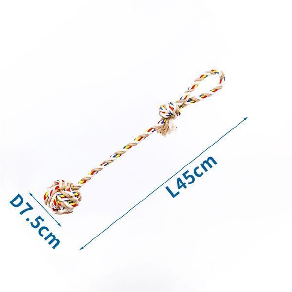 GIOCO IN CORDA DI COTONE CON PALLINA TPR(D7.5*L45CNobleza