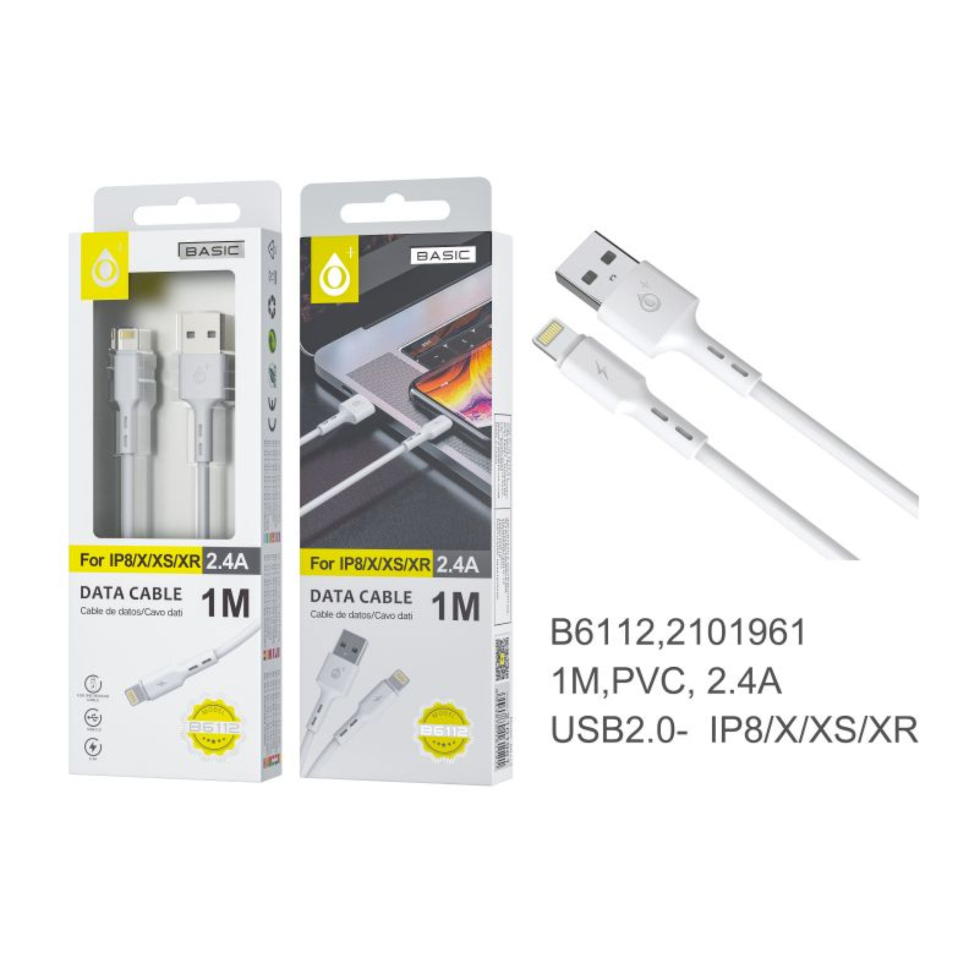 B6112 BL, CAVO DATI FLAUTO S.BASIC PER IP6 / 7/8 /