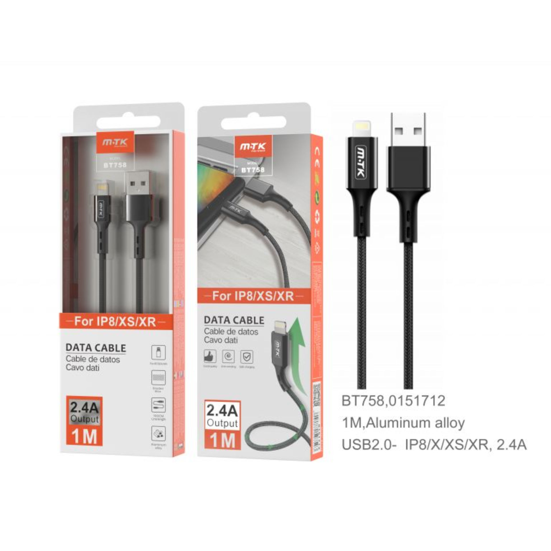 BT758 NE CAVO DATI IN ALLUMINIO PIATTO PER IP 5/6/