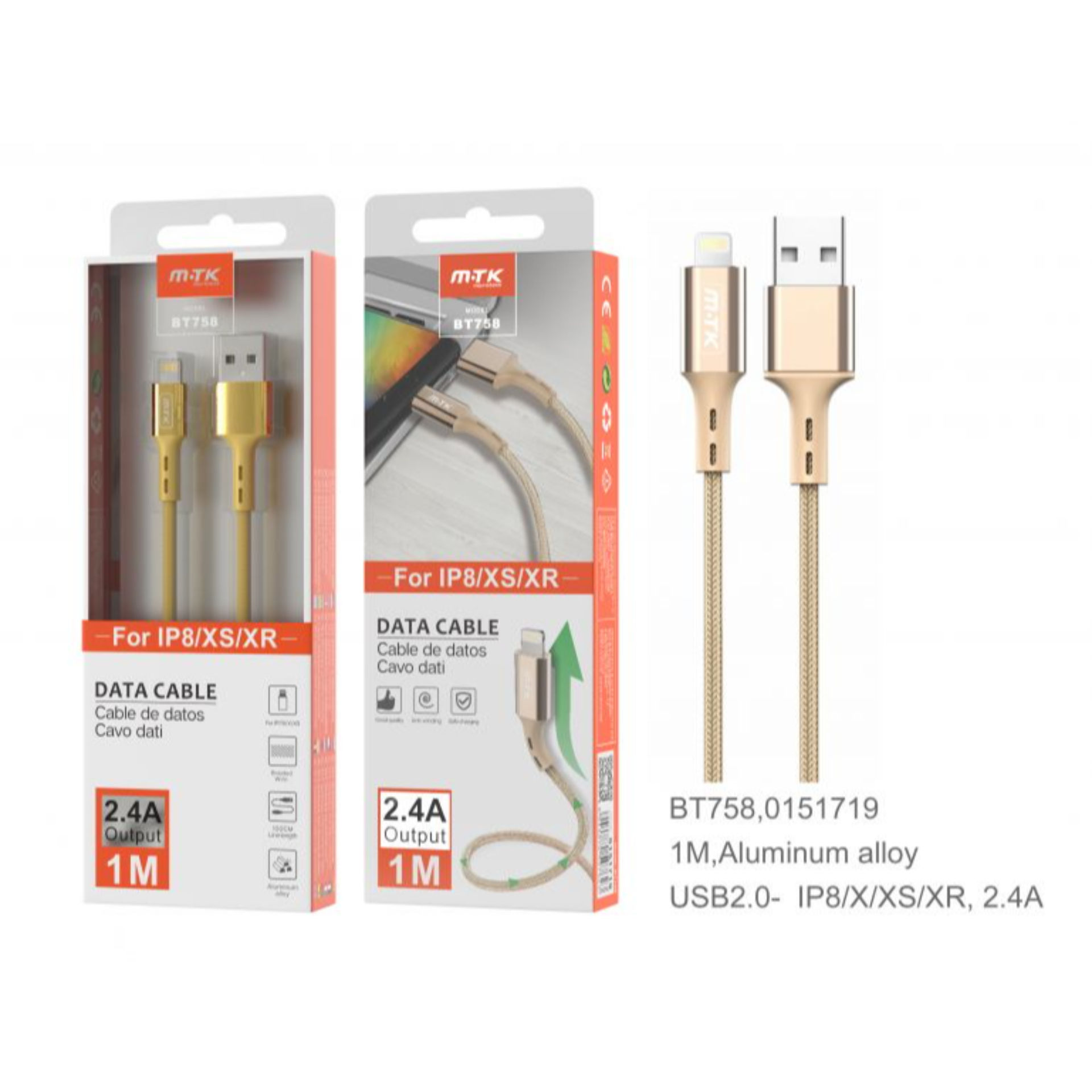 BT758 O CAVO DATI IN ALLUMINIO PIATTO PER IP 5/6/7