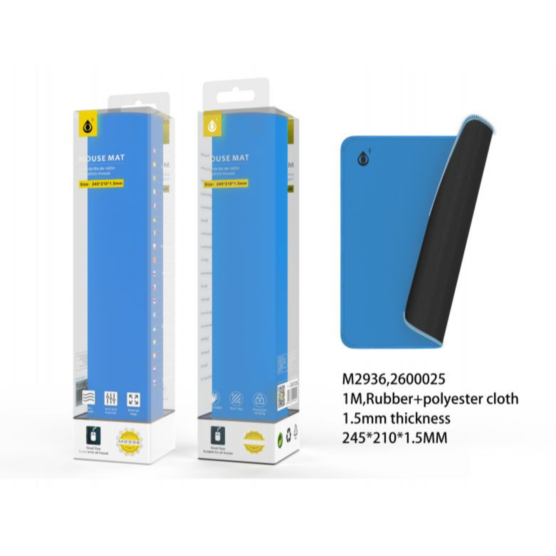 ONEPLUS M2936 TAPPETTINO MOUSE 240*210*1.5MM BLUOne Plus