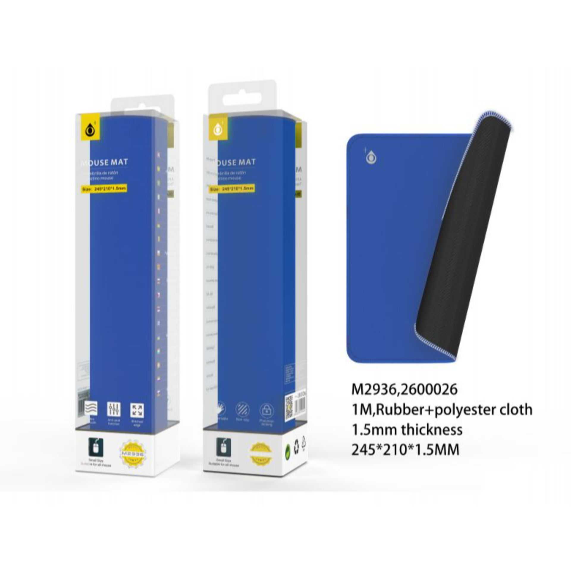 ONEPLUS M2936 TAPPETTINO MOUSE 240*210*1.5MM BLU MARINOOne Plus