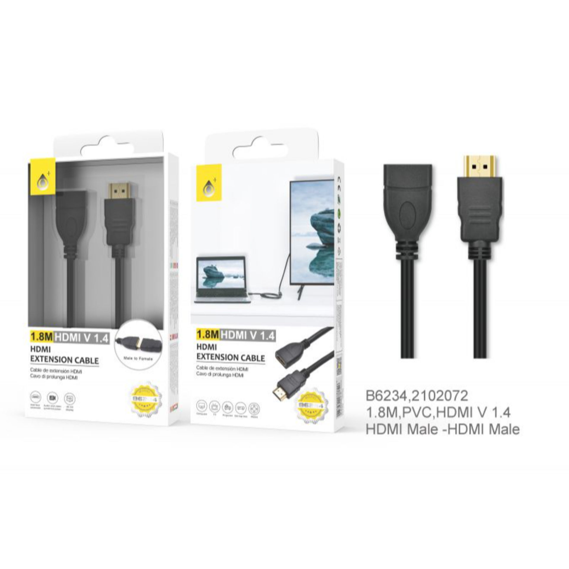 ONEPLUS CAVO HDMI PROLUNGA V1.4, 1080P, 1,8MOne Plus