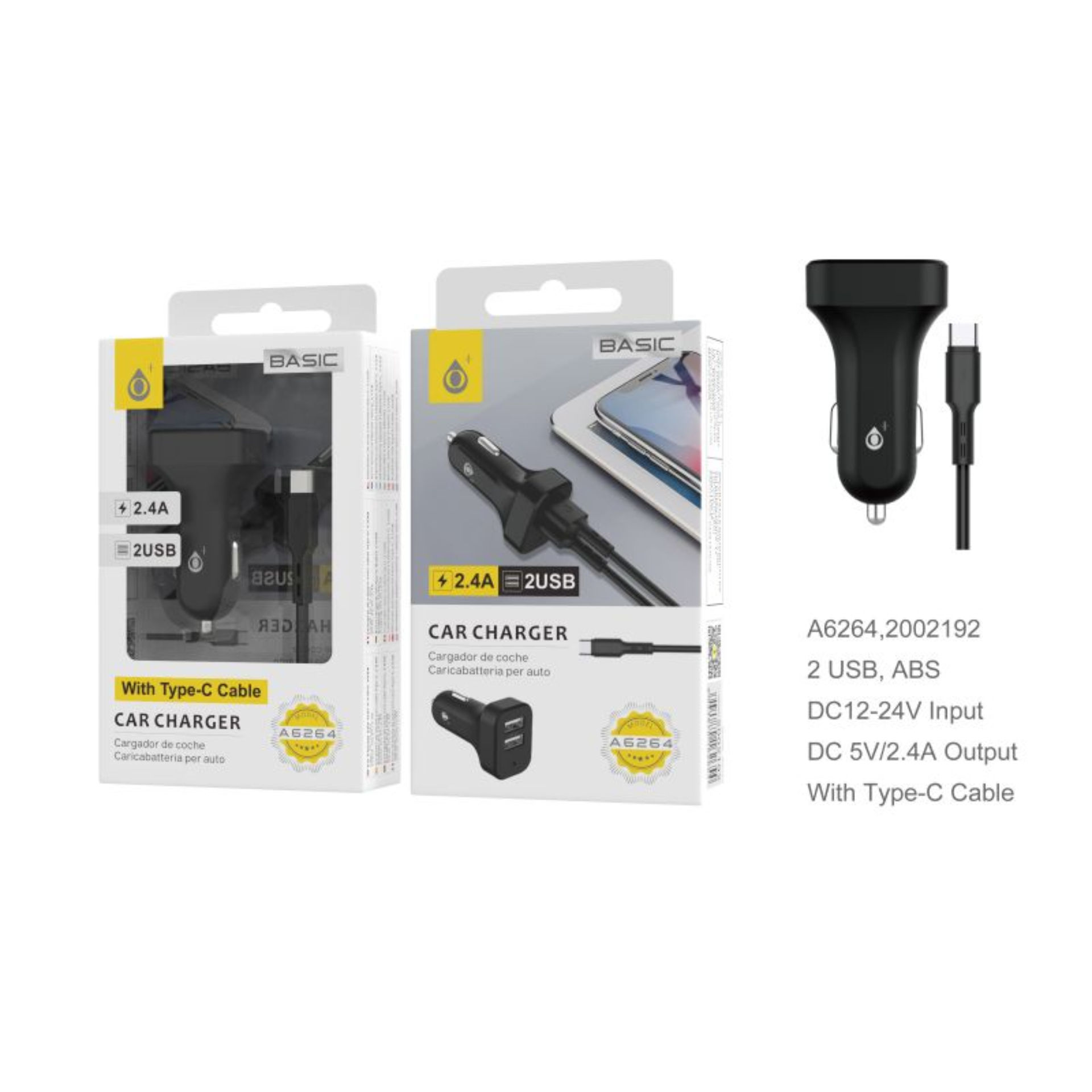 ONEPLUS CARICABATTERIA AUTO BASIC 2 USB 2.4A NEROOne Plus