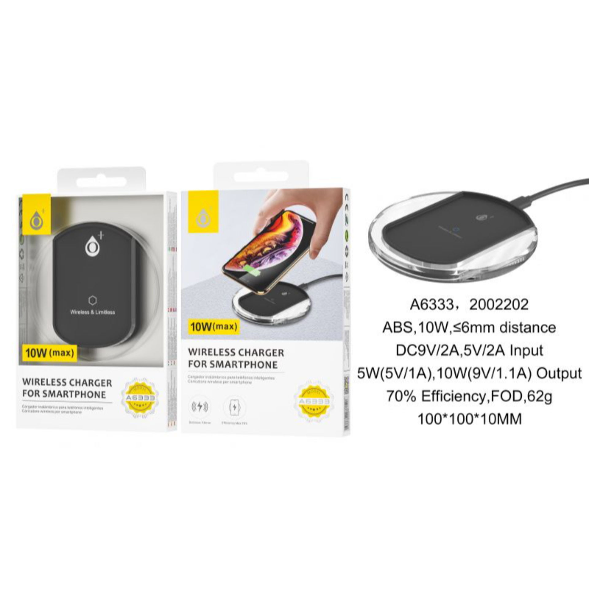 ONEPLUS CARICATORE WIRELESS 10W, CARICA RAPIDA, NEROOne Plus