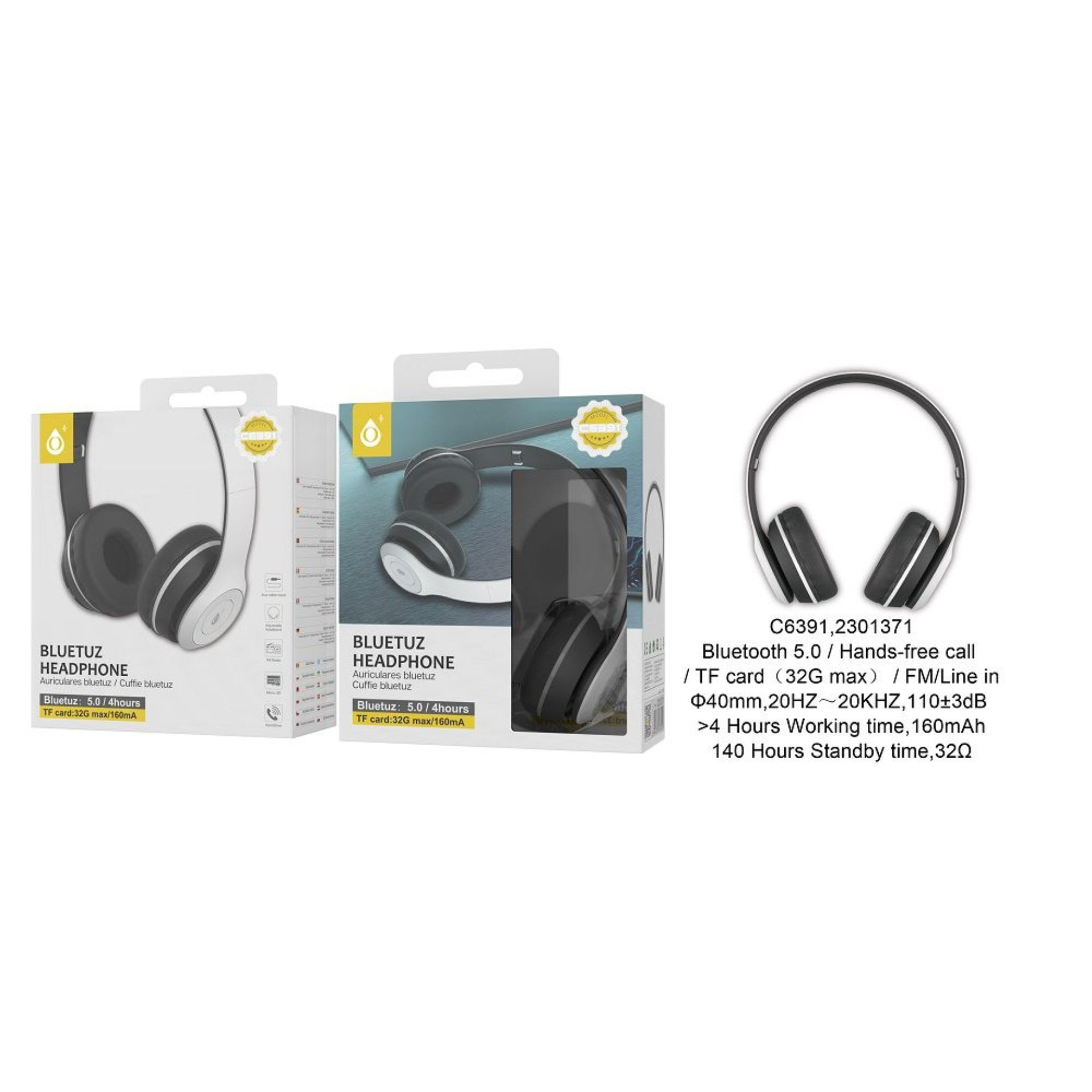 ONEPLUS C6391 CUFFIE WIRELESS ON-EAR CON MICROFONO BIANCOOne Plus