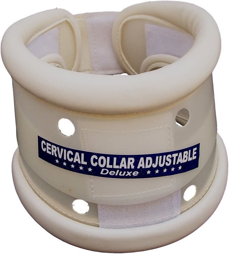 Collare Cervicale Rigido in plastica Bretelle di supporto del collo regolabili in altezza - allevia il dolore e la pressione nella colonna vertebrale XL