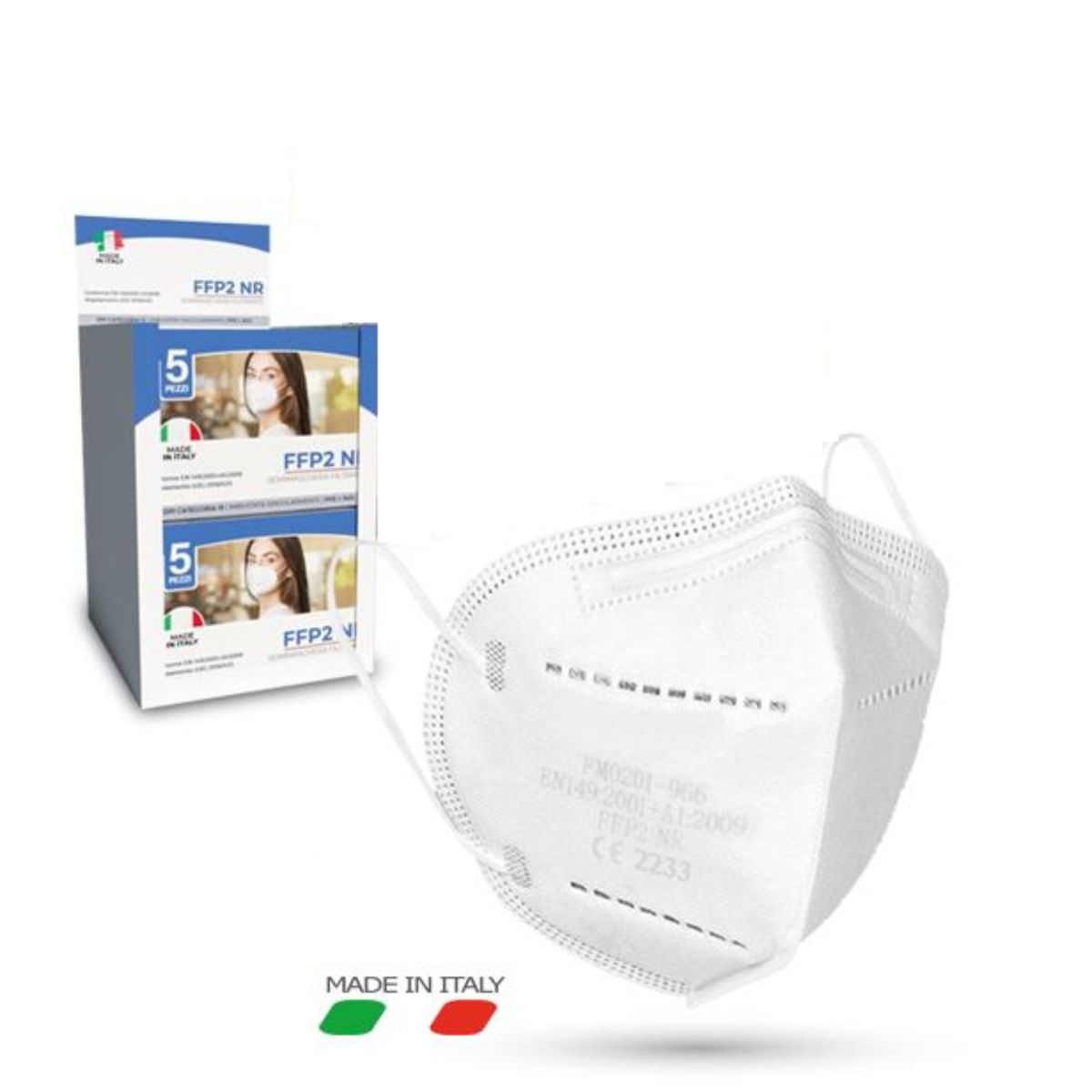 Mascherina FFP2 5pz Bianco