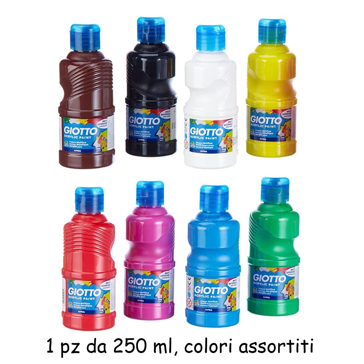 TEMPERA GIOTTO ACRILICA ACRYLIC PAINT ML. 250 - COLORI ASSORTITIGiotto
