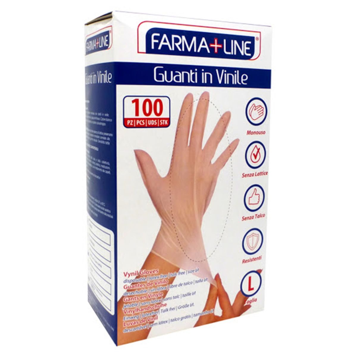 ATD GUANTI MONO FARMALINE 100PZ VINILE LIrge