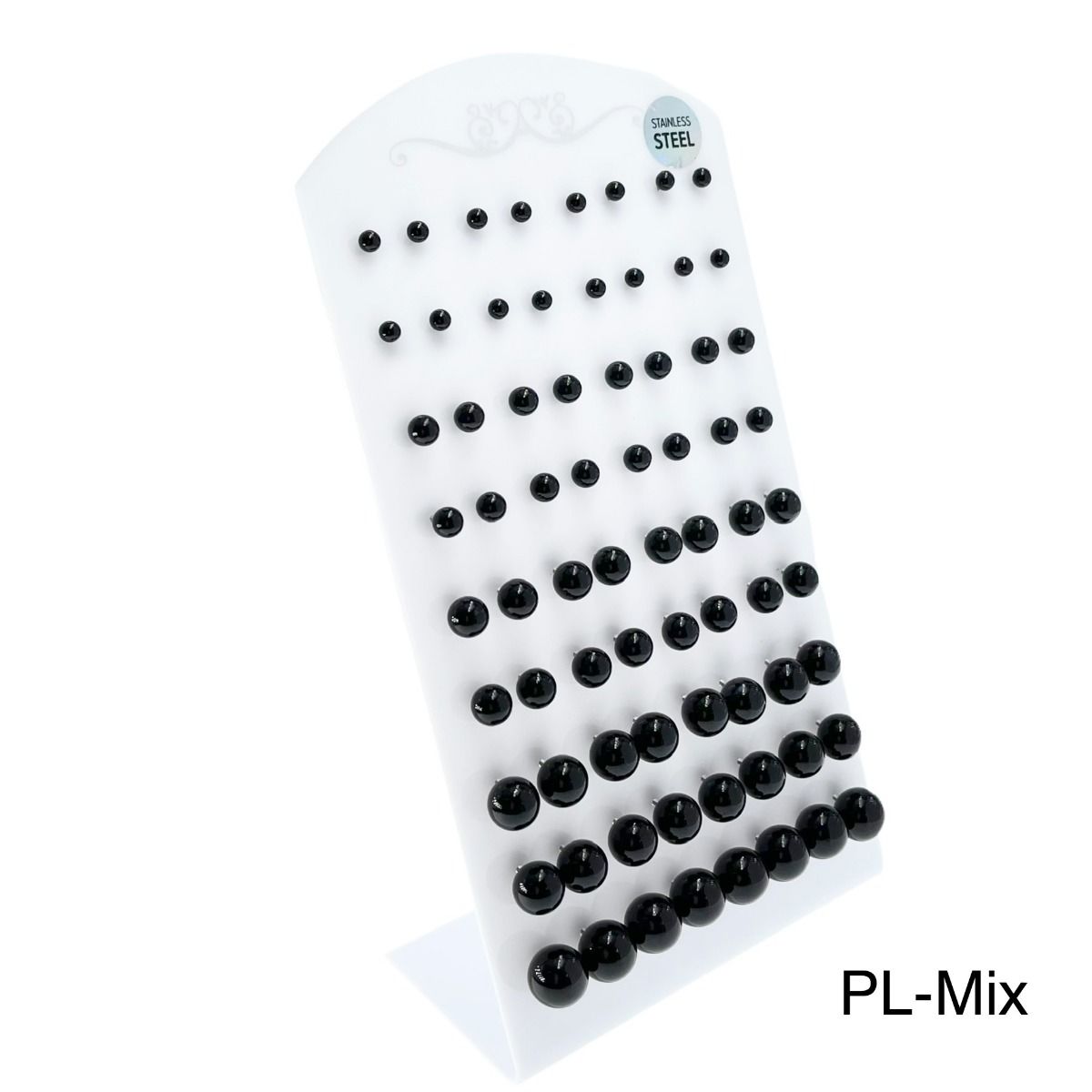 Orecchini Perla Sintetica Nera