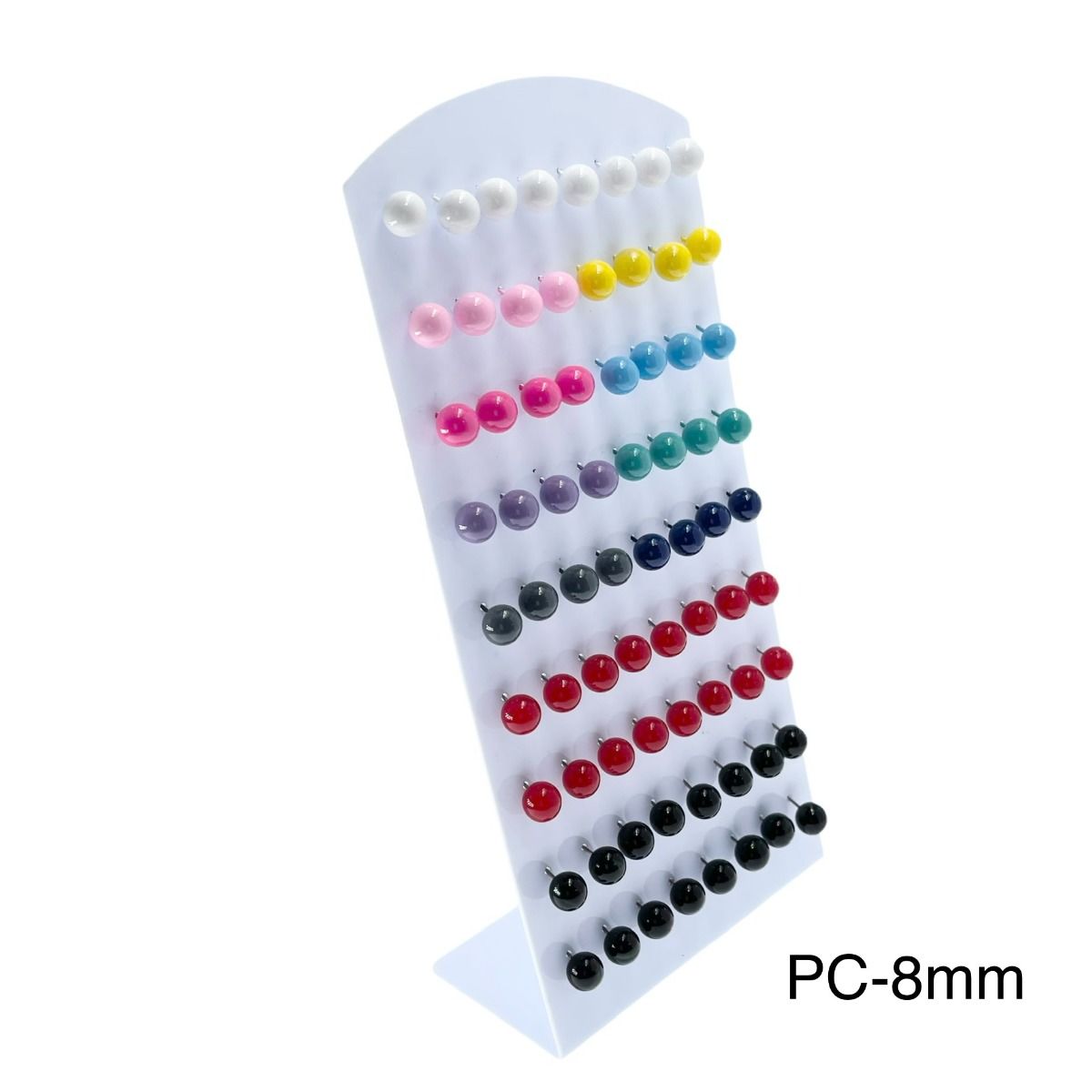 Orecchini Perla Sintetica Mix Colorato 8mm