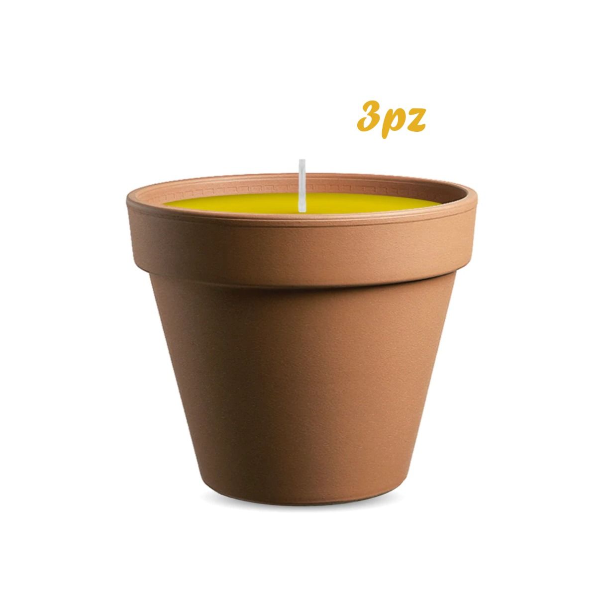 CONFEZIONE CITRONELLA 3 VASETTI TERRACOTTA